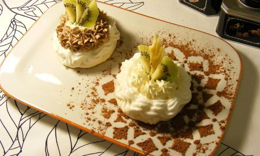 Рецепт корзинки безе с кремом шарлотт и фруктами