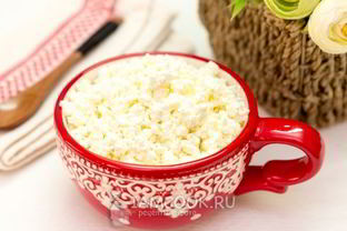 Домашний творог из молока и кефира