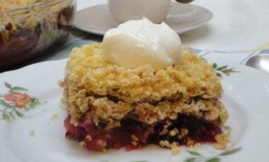 Рецепт фруктово-ягодный крамбл