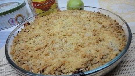 фруктово-ягодный крамбл