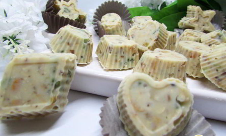 Рецепт конфеты из белого шоколада с орехами и цукатами