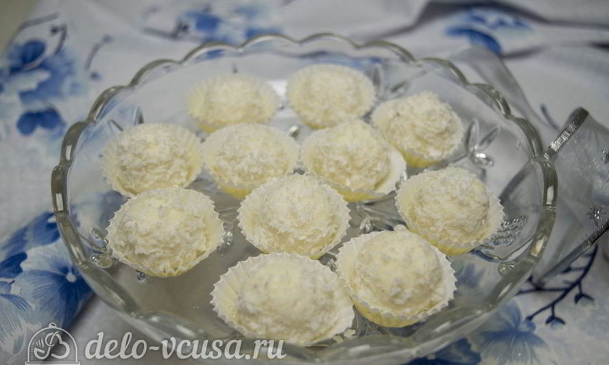 Рецепт конфеты из кокосовой стружки и сгущенки