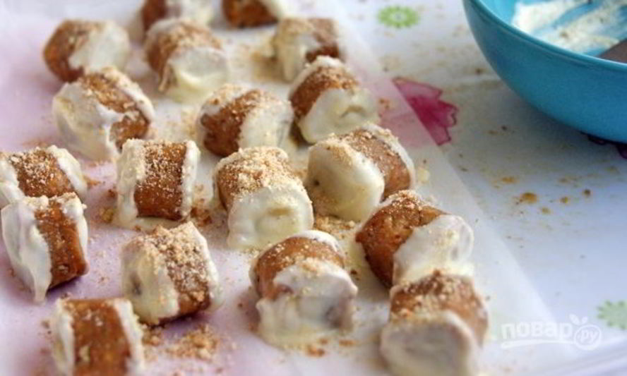 Рецепт конфеты с банановой начинкой