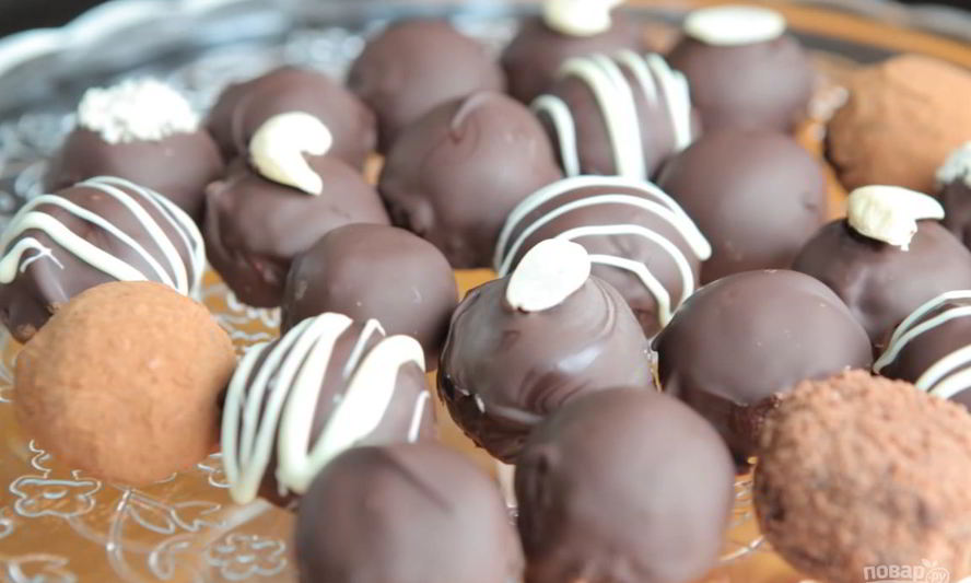 Рецепт шоколадные конфеты с орехами и коньяком
