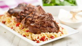 Баранина с горчичным кремом