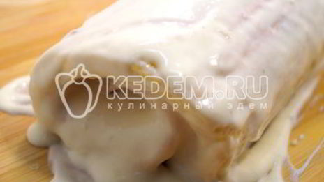 бисквитный рулет с кремом зимнее полено