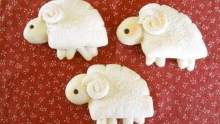 Булочки с кремом в виде барашек