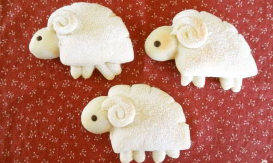 Рецепт булочки с кремом в виде барашек