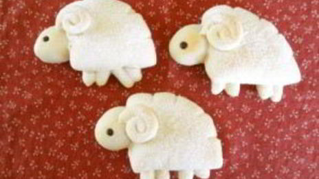 булочки с кремом в виде барашек