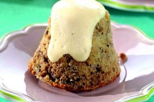 Гречневый пудинг с черносливом и заварным кремом