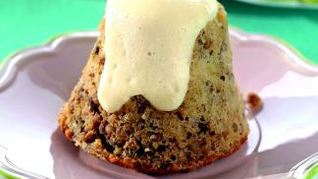 Гречневый пудинг с черносливом и заварным кремом