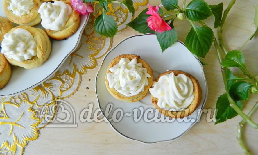 Рецепт корзинки со сливочным кремом