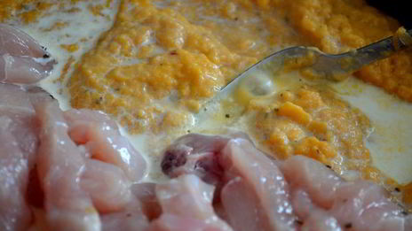 луково-томатный крем с курицей