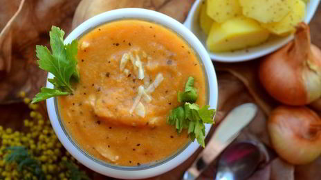 луково-томатный крем с курицей