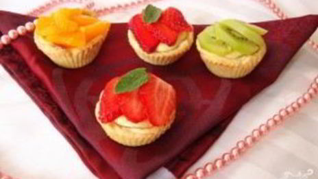 песочные корзиночки с творожным кремом