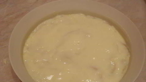 пудинг из булочки с кремом