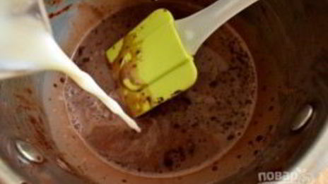 рожки с шоколадным кремом