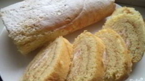 рулет бисквитный с кремом