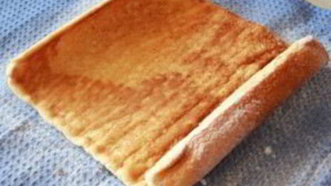 рулет бисквитный с творожным кремом