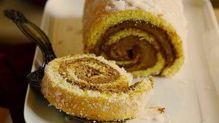 Рулет с кремом два шоколада