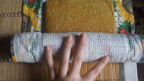 рулет с творожным кремом