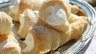 Слоеные трубочки с кремом