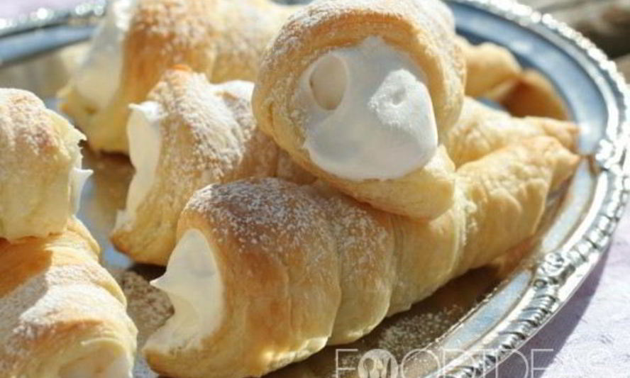 Рецепт слоеные трубочки с кремом