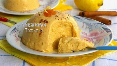 тыквенный кремовый десерт