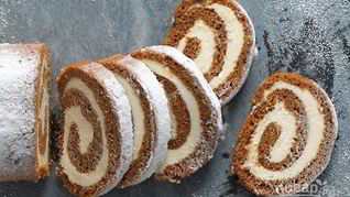 Тыквенный рулет с кремом