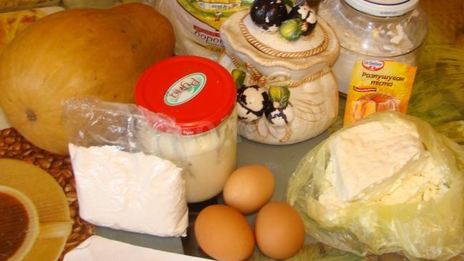 тыквенный рулет с творожным кремом