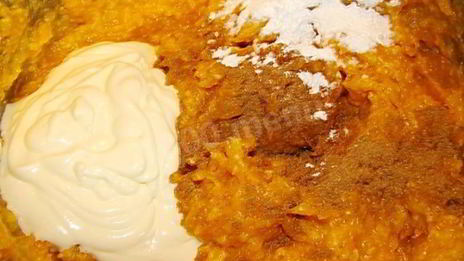 тыквенный рулет с творожным кремом