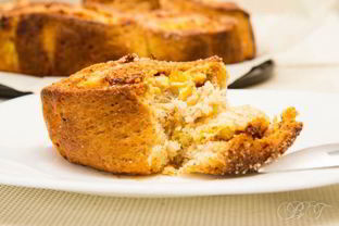 Улитки из творожного теста с творожным кремом и яблоками