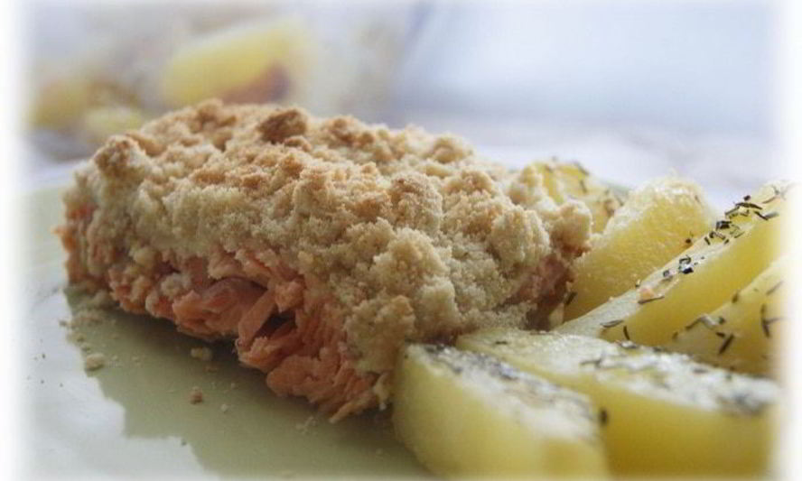 Рецепт лососевый крамбл