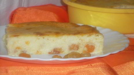 манный пудинг с изюмом