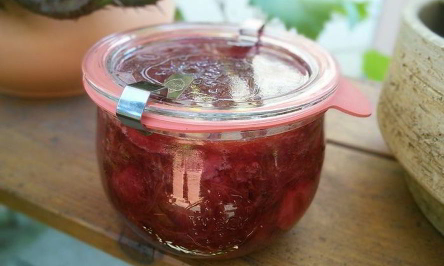 Рецепт мармелад из ревеня и клубники с мятой