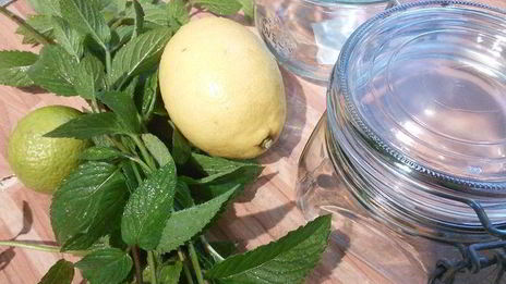 мармелад из ревеня и клубники с мятой