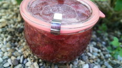 мармелад из ревеня и клубники с мятой