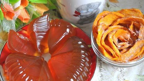 тыквенные дольки с мармеладом