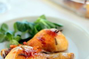 Запеченая курица с апельсиновым мармеладом и корицей