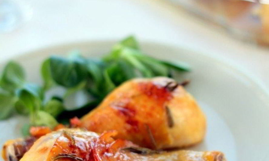 Рецепт запеченая курица с апельсиновым мармеладом и корицей