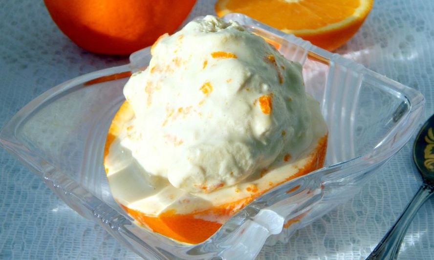 Рецепт апельсиновое мороженое с апельсинами
