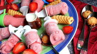 Бананово-клубничное мороженое