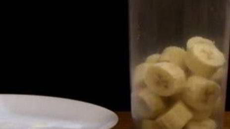 легкое банановое мороженое