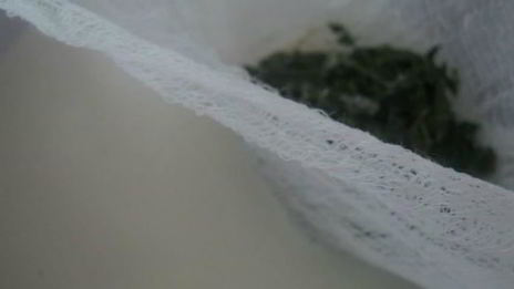 мороженое из зеленого чая с мятой и корицей