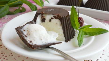 мороженое молочное в шоколаде