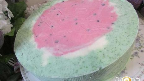 торт-мороженое арбуз