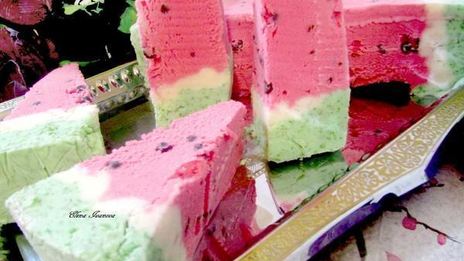 торт-мороженое арбуз