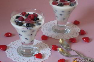 Ежевика с муссом из зефира