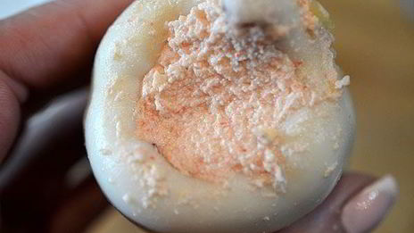 кальмар, фаршированный крабовым муссом