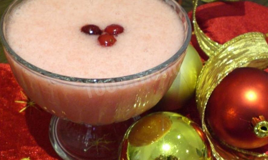 Рецепт клюквенный мусс с манкой